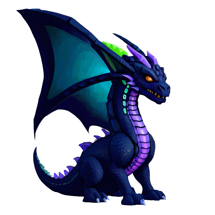 Ender Dragon Minimalist Design Png Pkm46