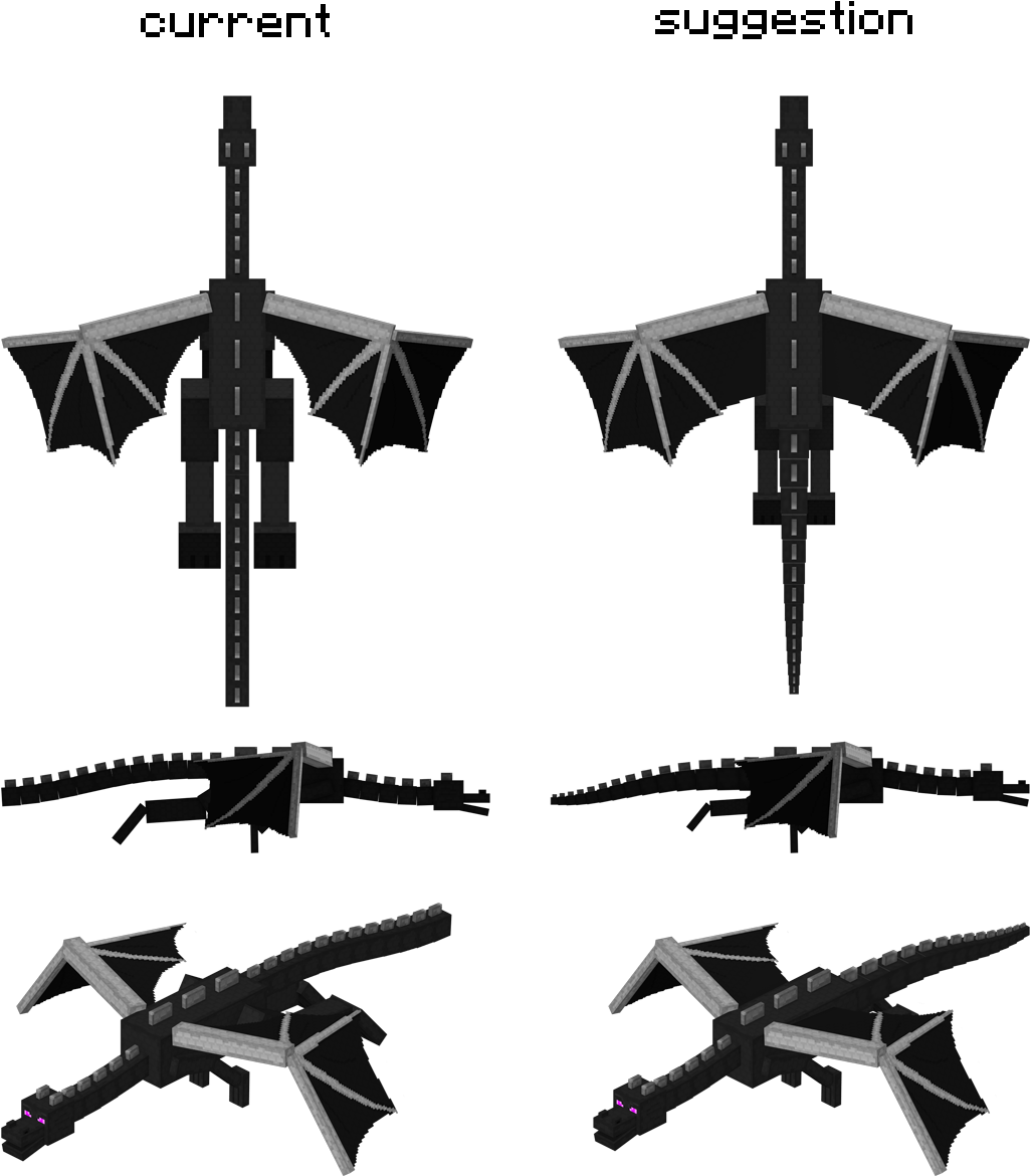 Ender Dragon Model Comparison