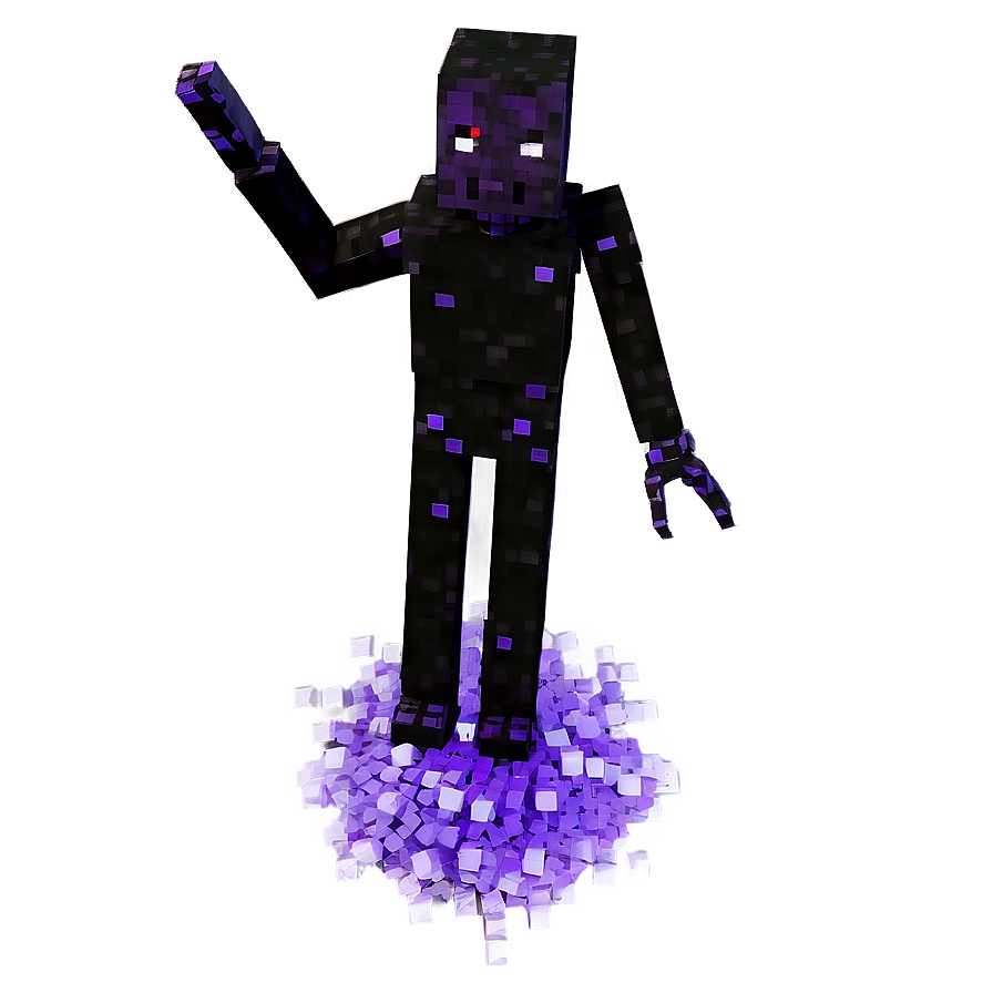 Enderman In Purple Particles Png Chd63