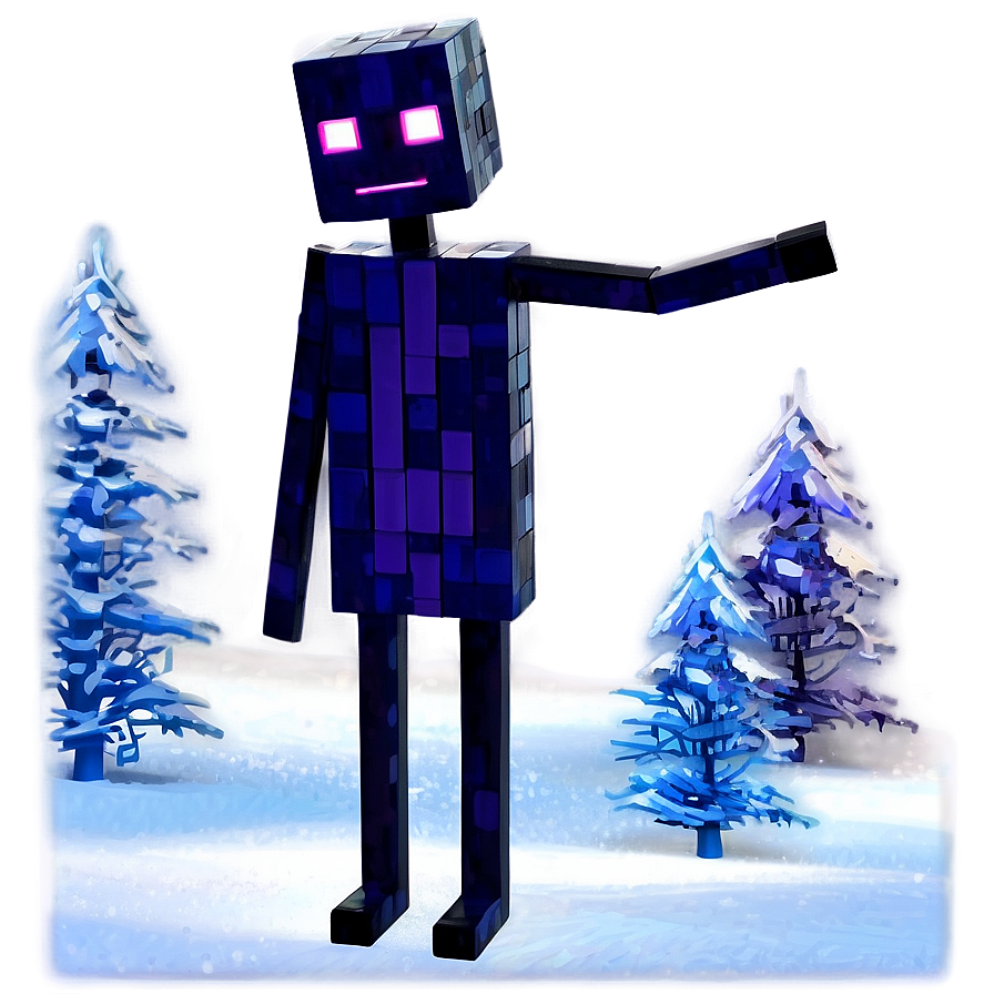 Enderman In Winter Wonderland Png 05242024