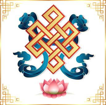 Endless Knot Lotus Vector Art