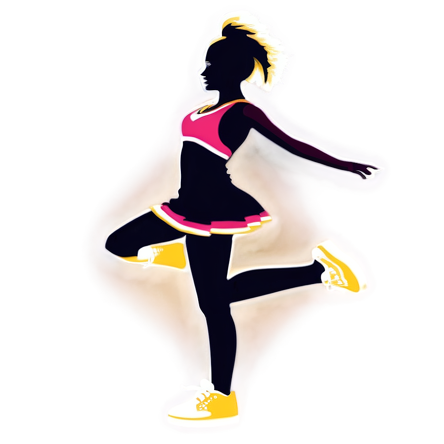 Energetic Cheerleader Silhouette Png 05212024