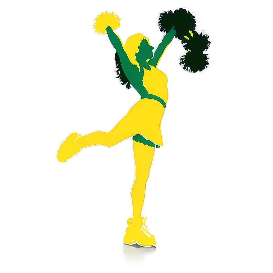 Energetic Cheerleader Silhouette Png 05212024