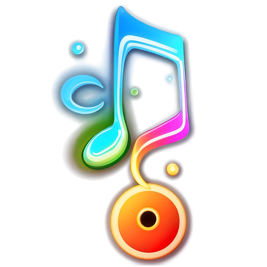 Energetic Lets Glow Crazy Music Note Png 39