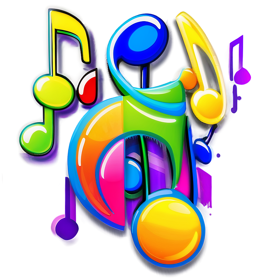 Energetic Lets Glow Crazy Music Note Png 5