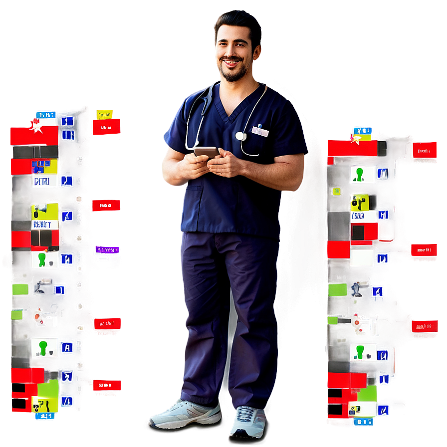 Energetic Male Nurse Png 41