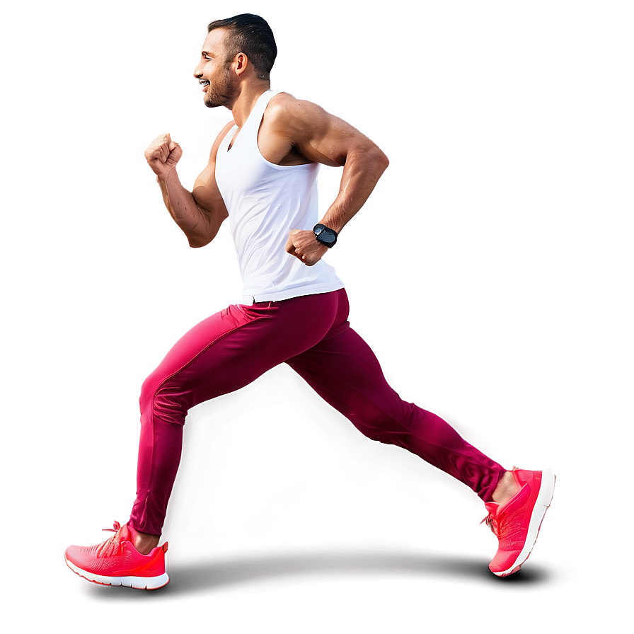 Energetic Man Morning Run Png Peo90