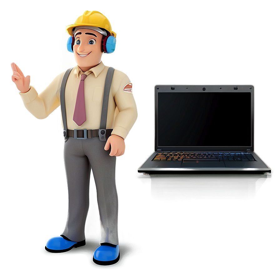 Engineer With Laptop Png Khl14