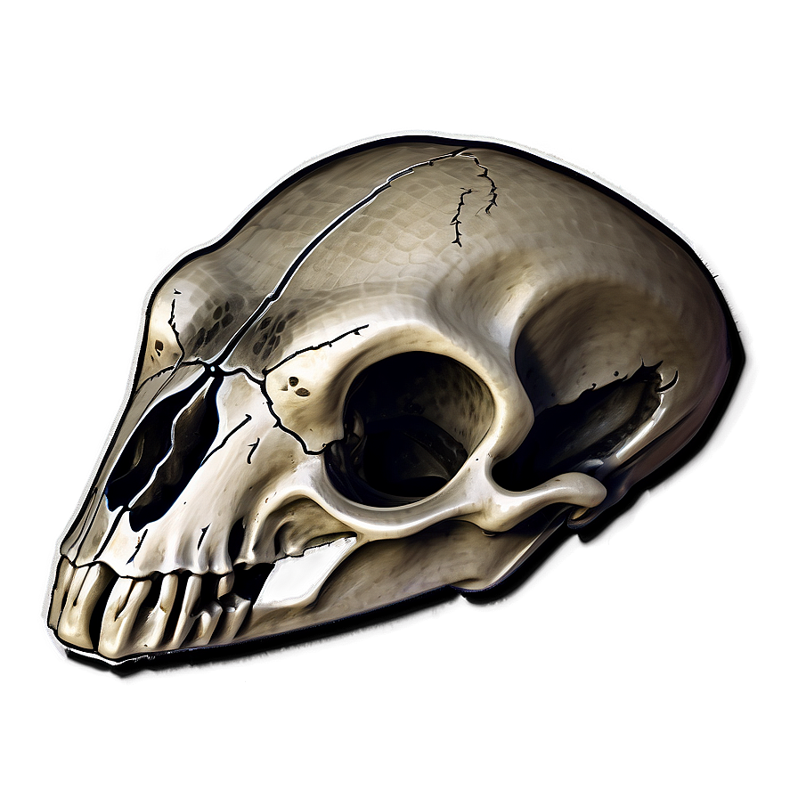 Engraved Animal Skull Sketch Png Uje33