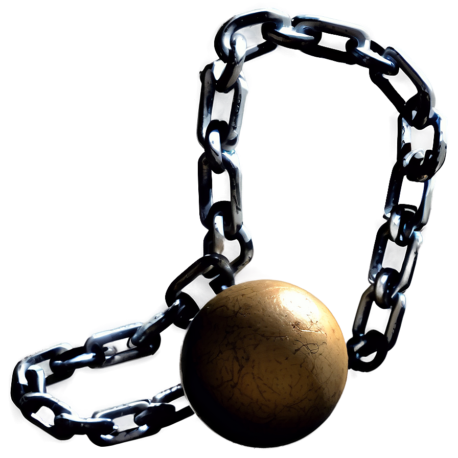 Engraved Ball And Chain Png 31