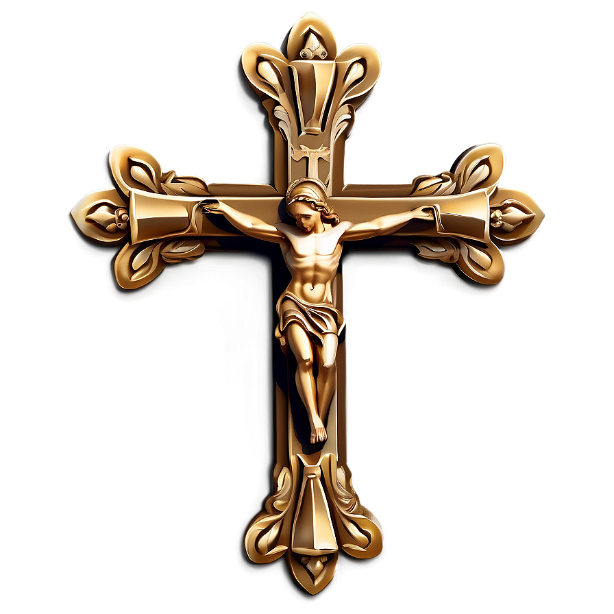 Engraved Catholic Cross Motif Png Urk