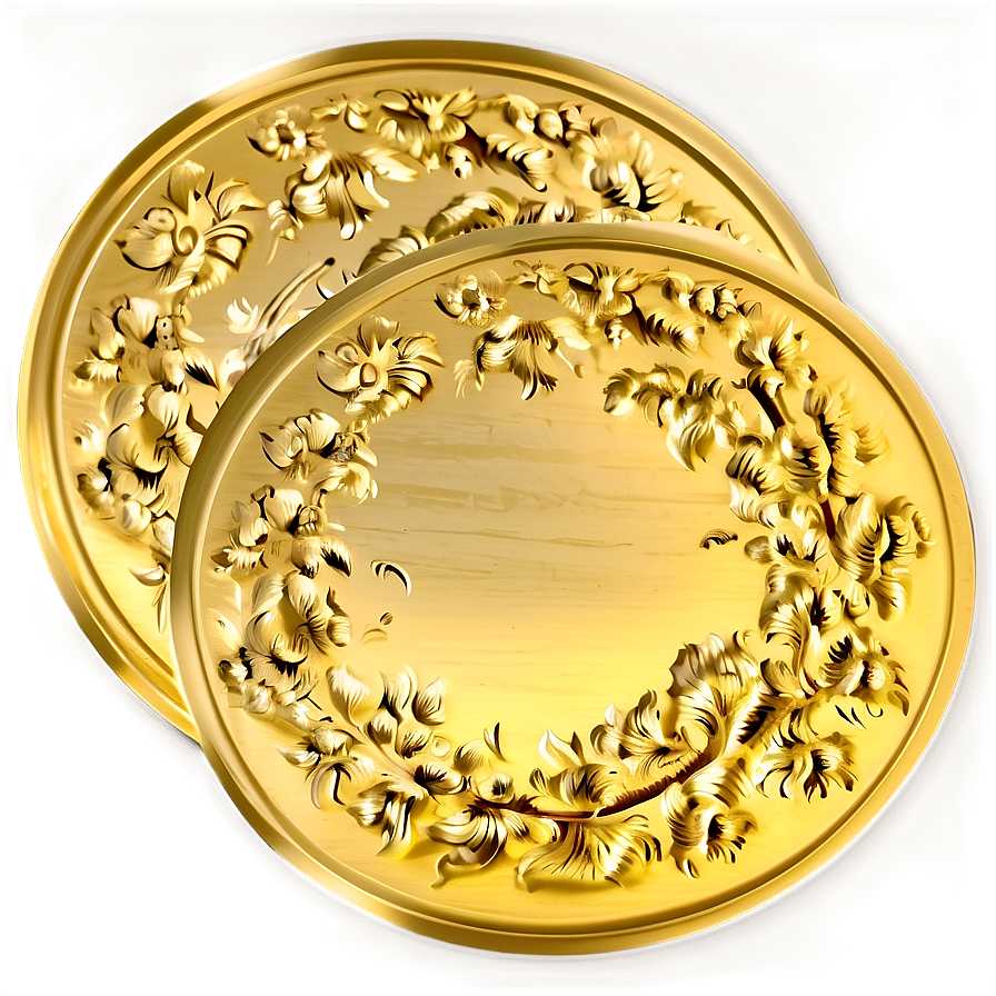 Engraved Gold Plate Png Uho