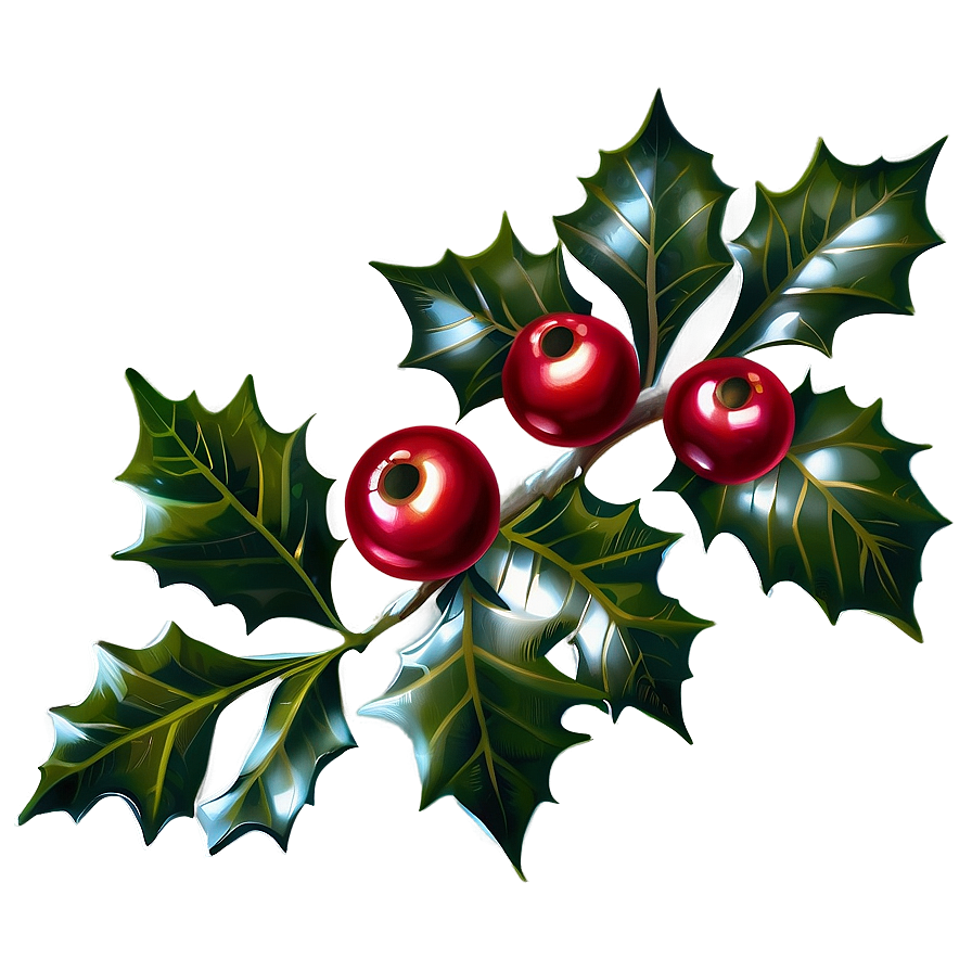 Engraved Holly Png 05252024