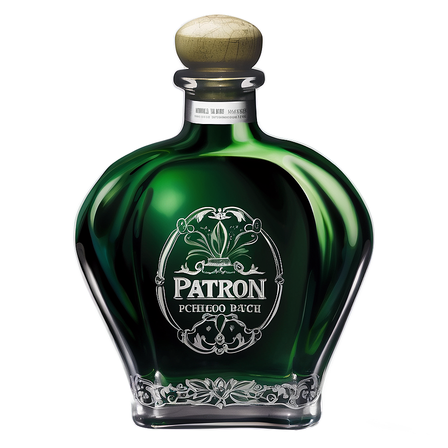 Engraved Patron Bottle Design Png Ipd33