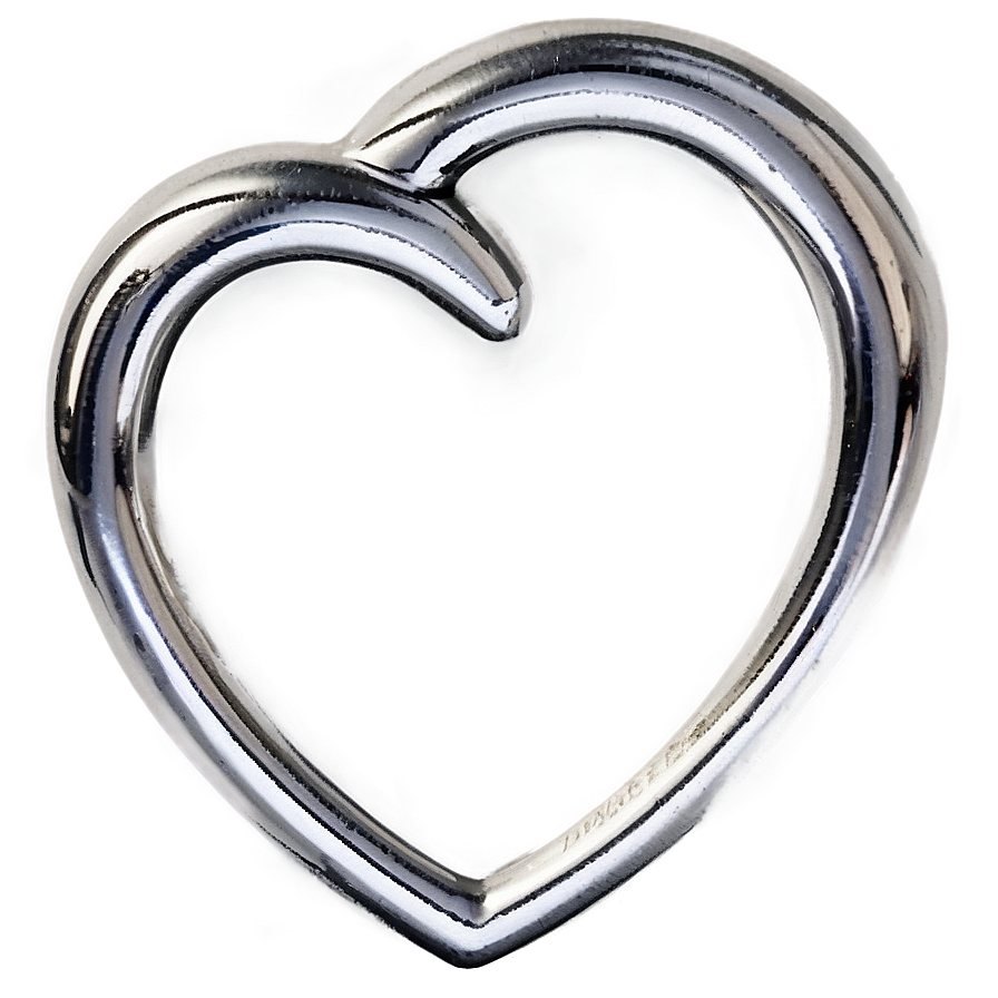 Engraved Silver Heart Png 06282024