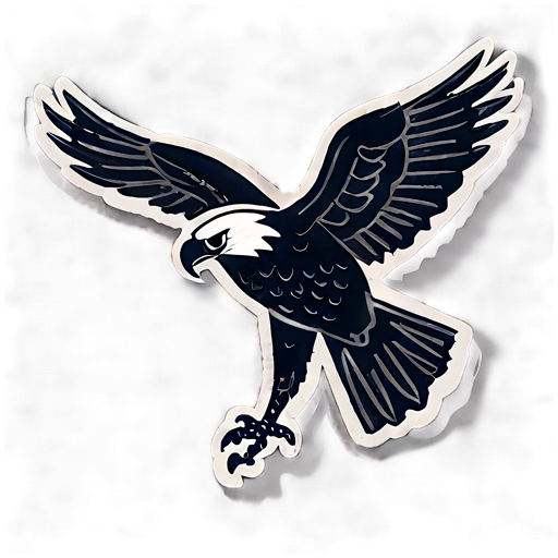 Engraved Style Eagle Illustration Png D