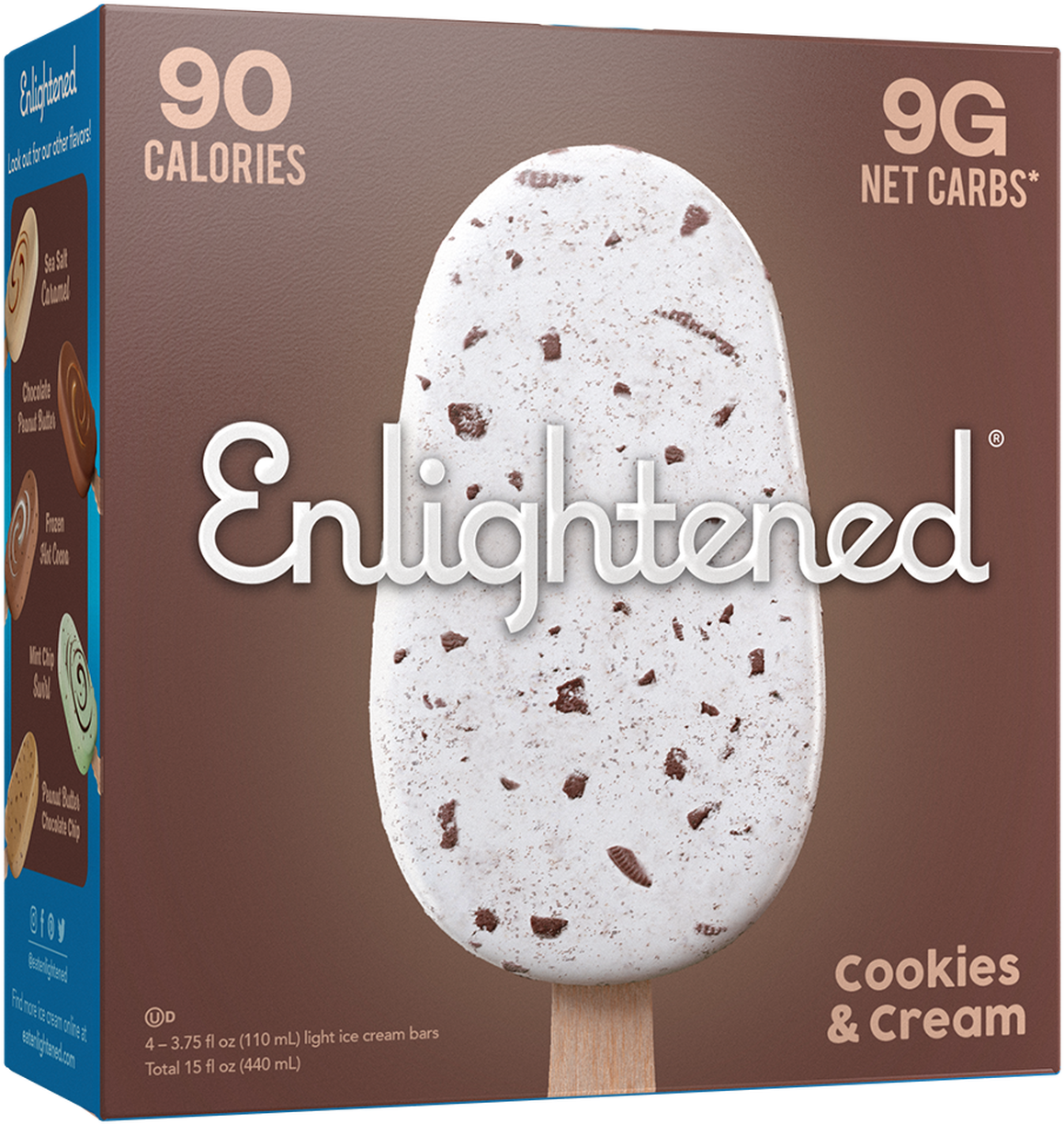 Enlightened Ice Cream Bar Cookiesand Cream