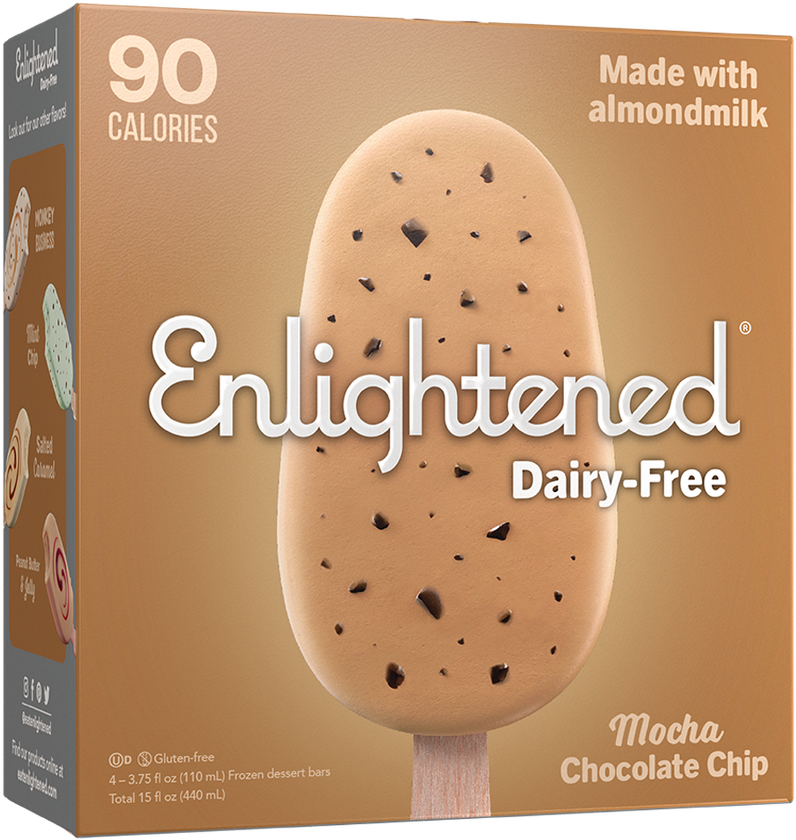 Enlightened Mocha Chocolate Chip Dairy Free Ice Cream Bar