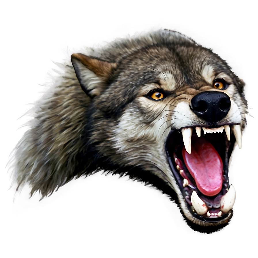 Enraged Wolf Face Expression Png Kkw78