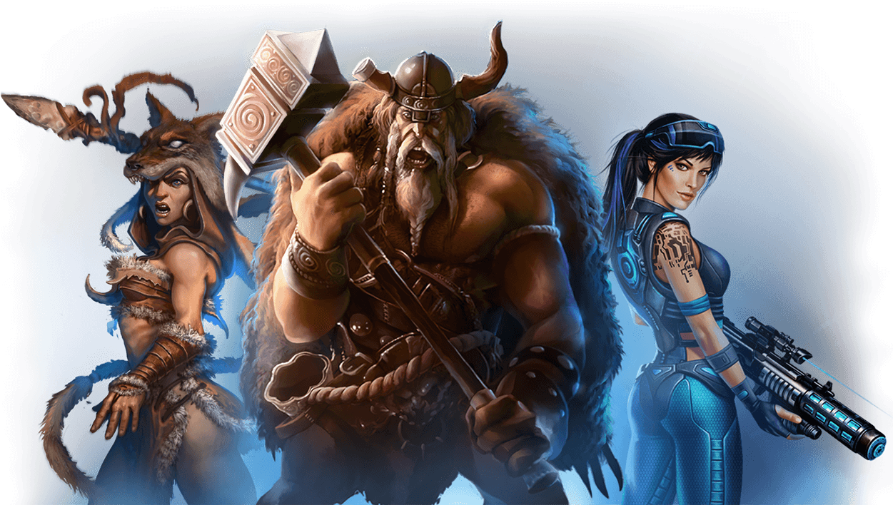 Epic_ Trio_ Fantasy_ Gaming_ Characters