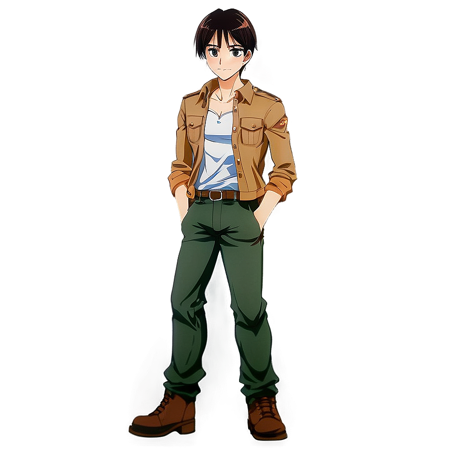 Eren Yeager In Casual Clothes Png 3