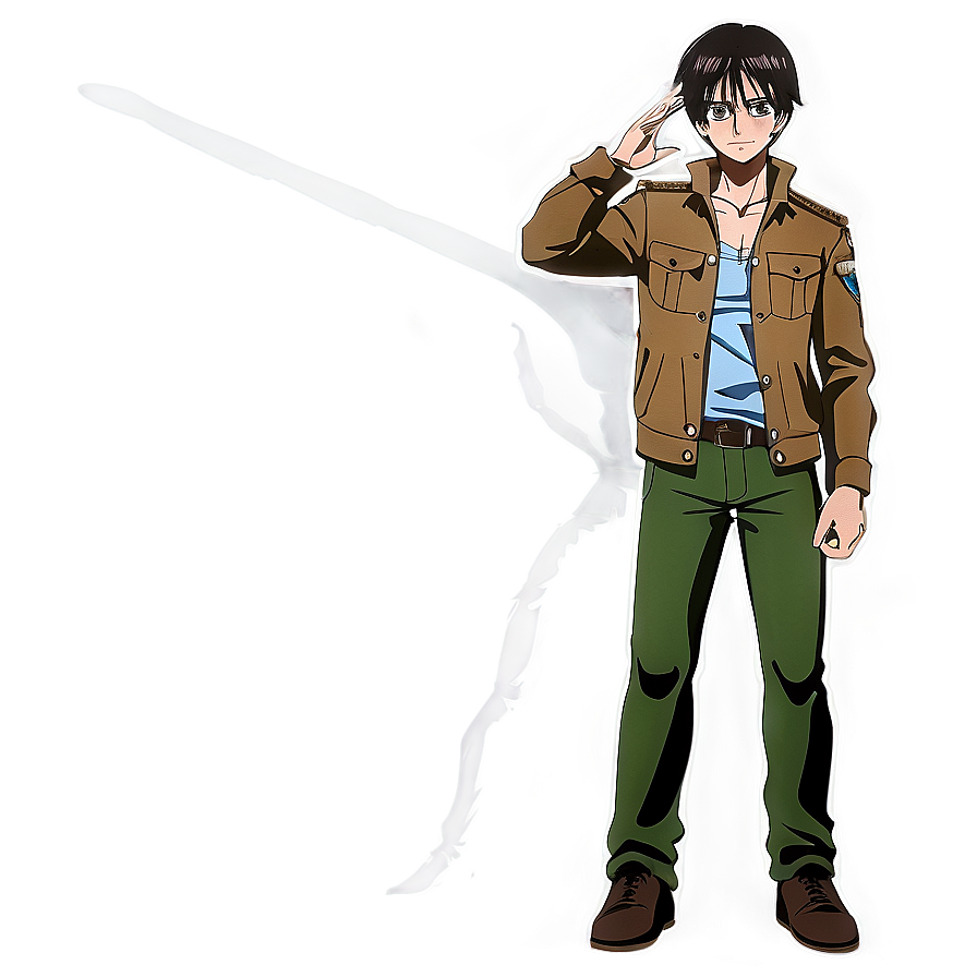 Eren Yeager Salute Pose Png Tpk