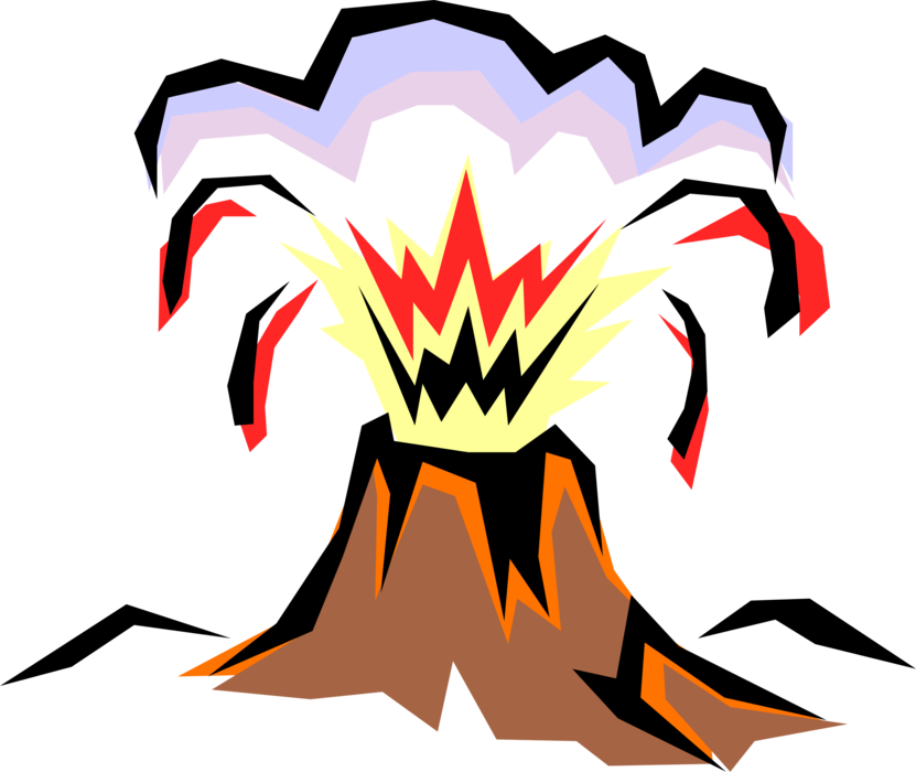 Erupting Volcano Graphic