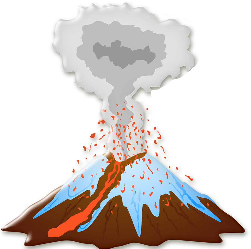 Erupting Volcano Illustration