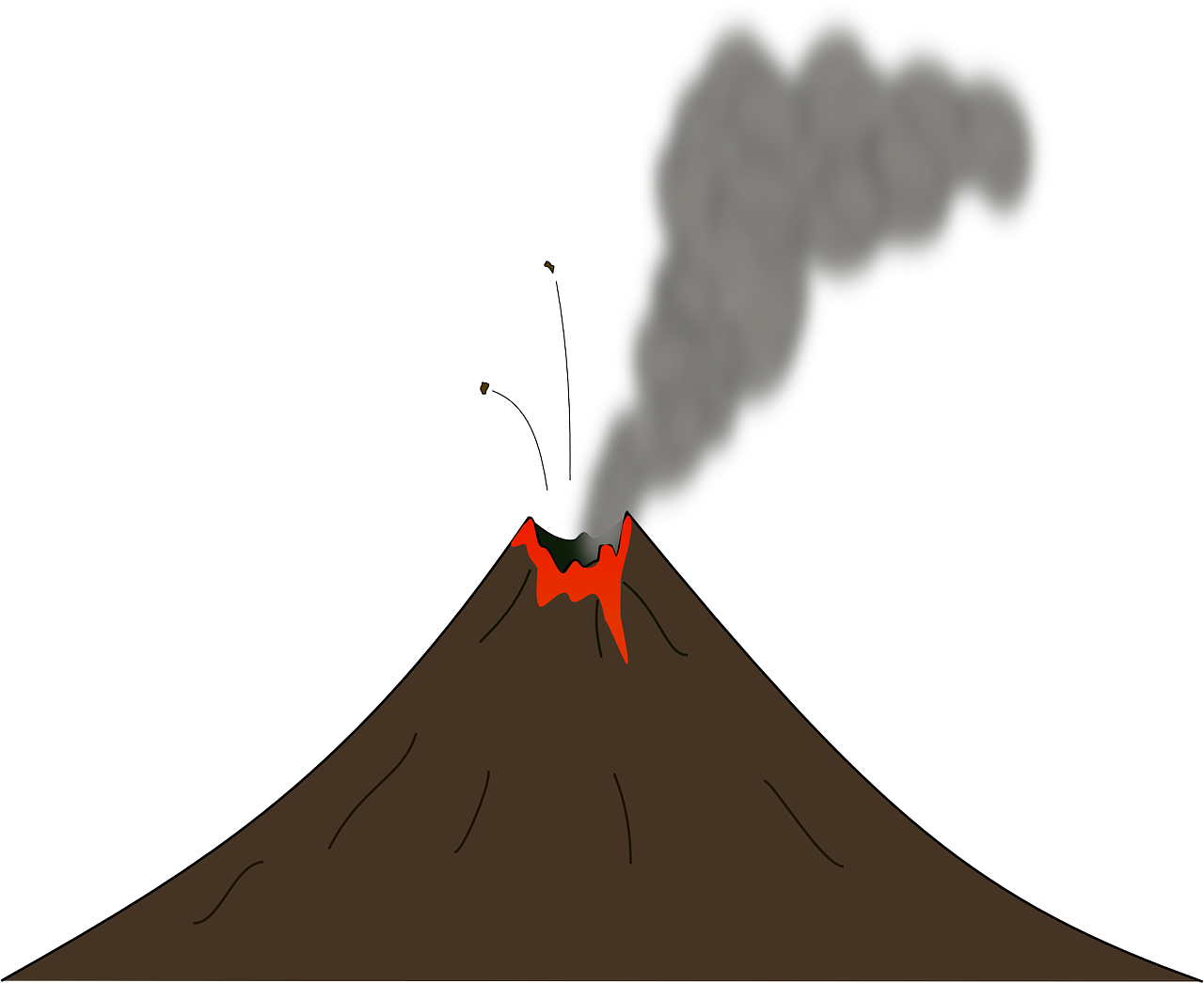 Erupting Volcano Illustration