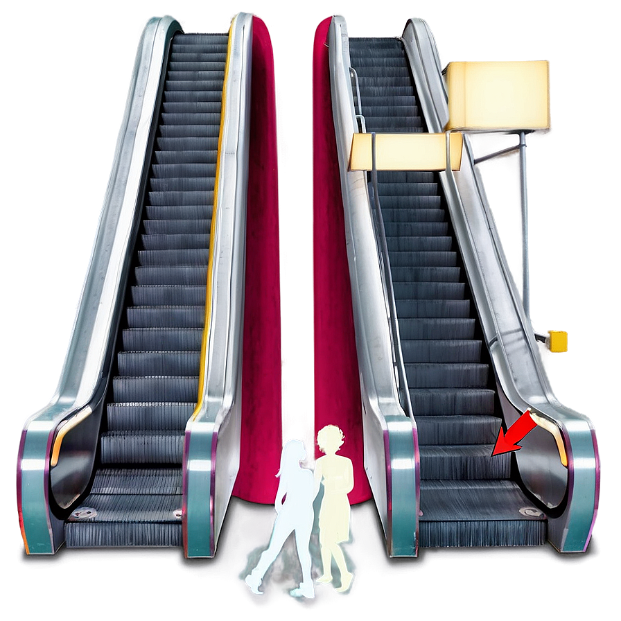 Escalator Connecting Floors Png Vid4