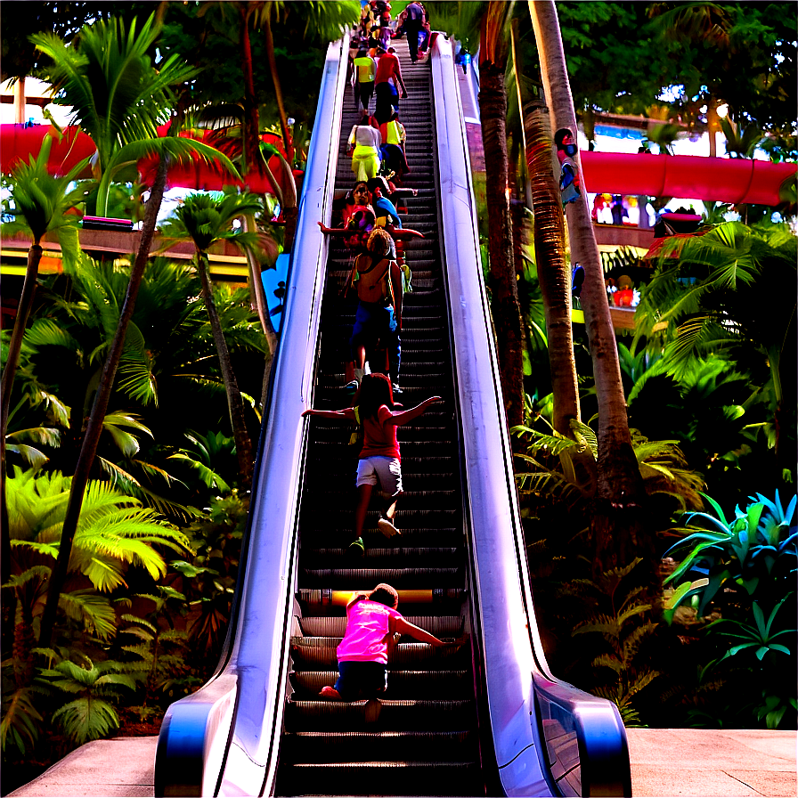 Escalator In Theme Park Png 47