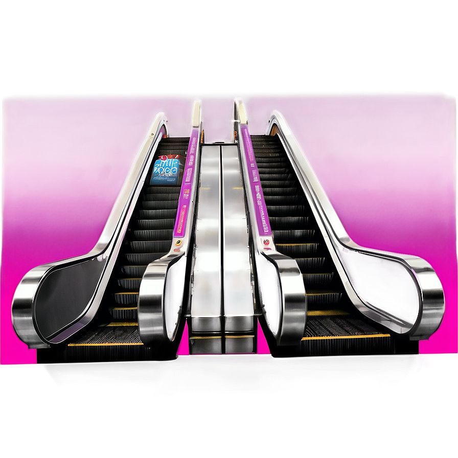 Escalator With Advertising Png 37