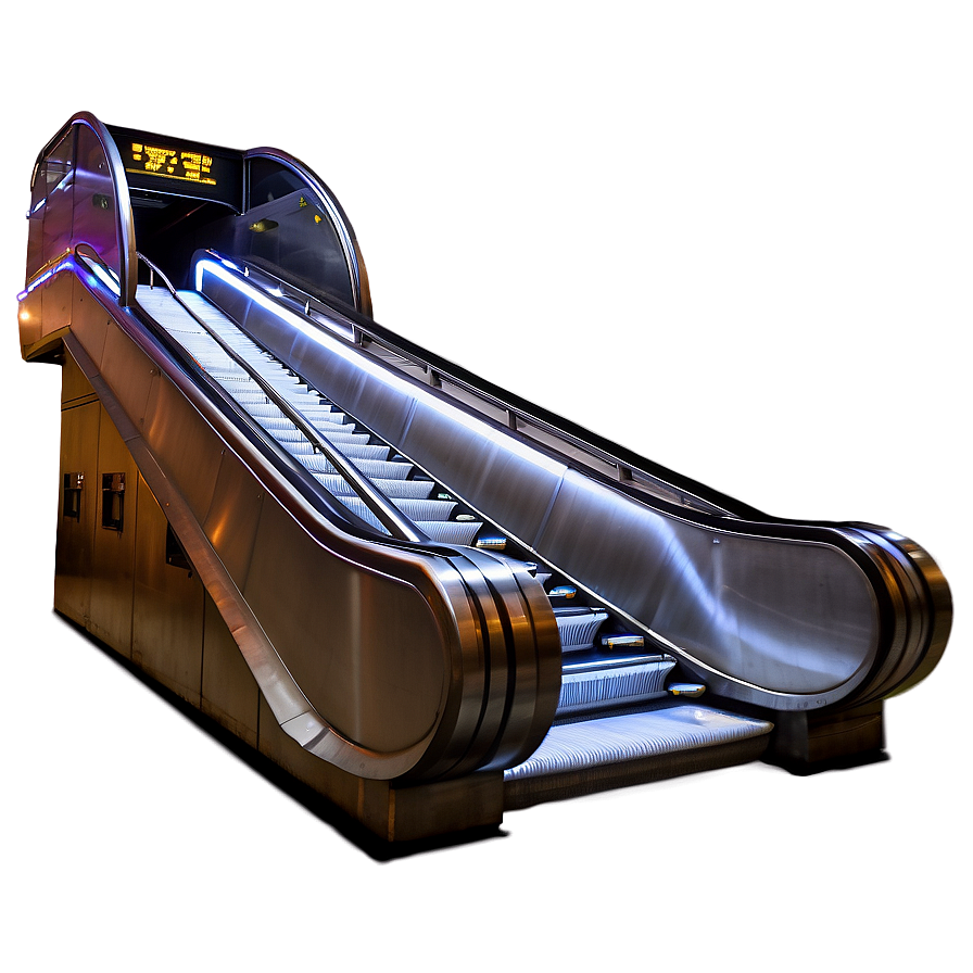 Escalator With City Backdrop Png 96