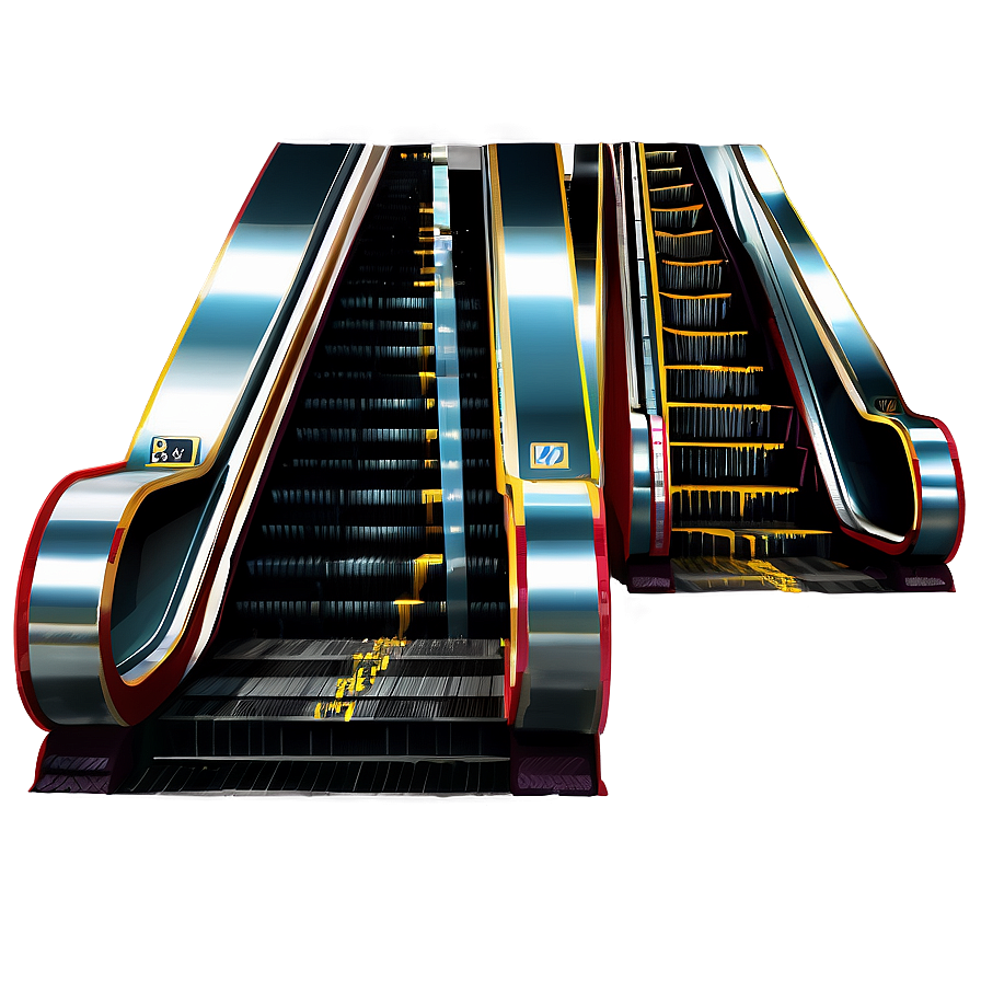 Escalator With Reflective Surface Png 06242024