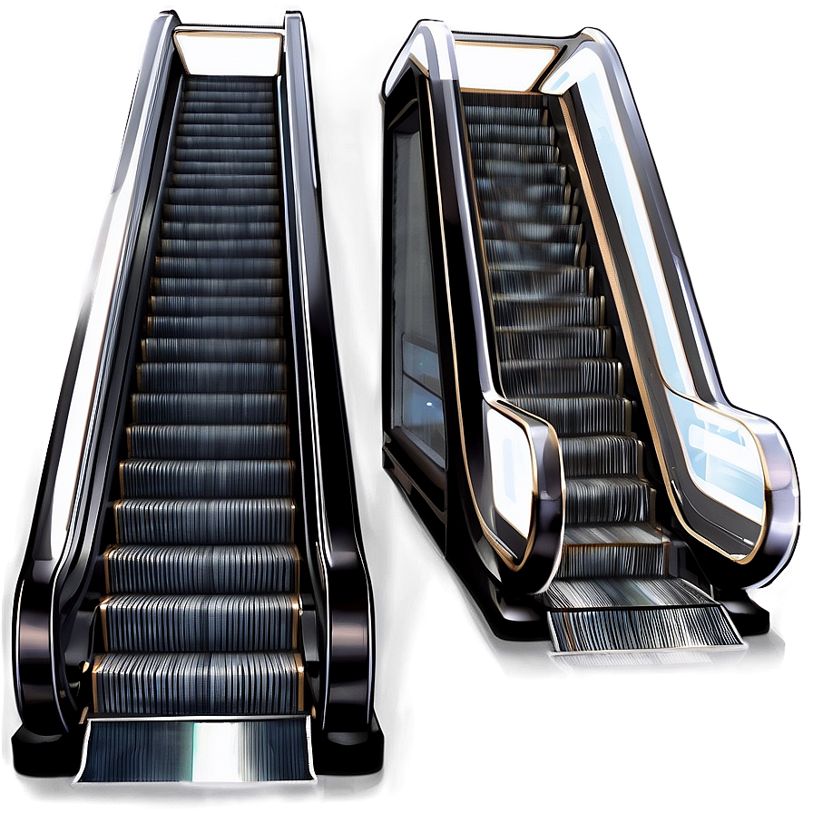 Escalator With Reflective Surface Png 29