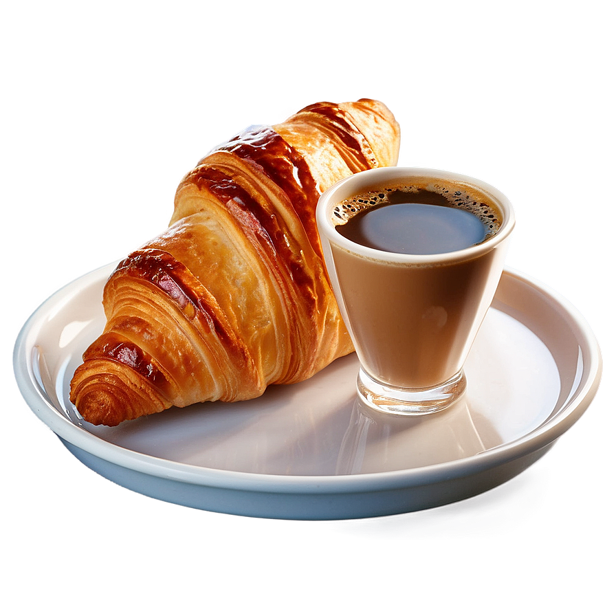 Espresso And Croissant Png 46