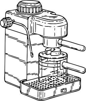 Espresso Machine Line Art