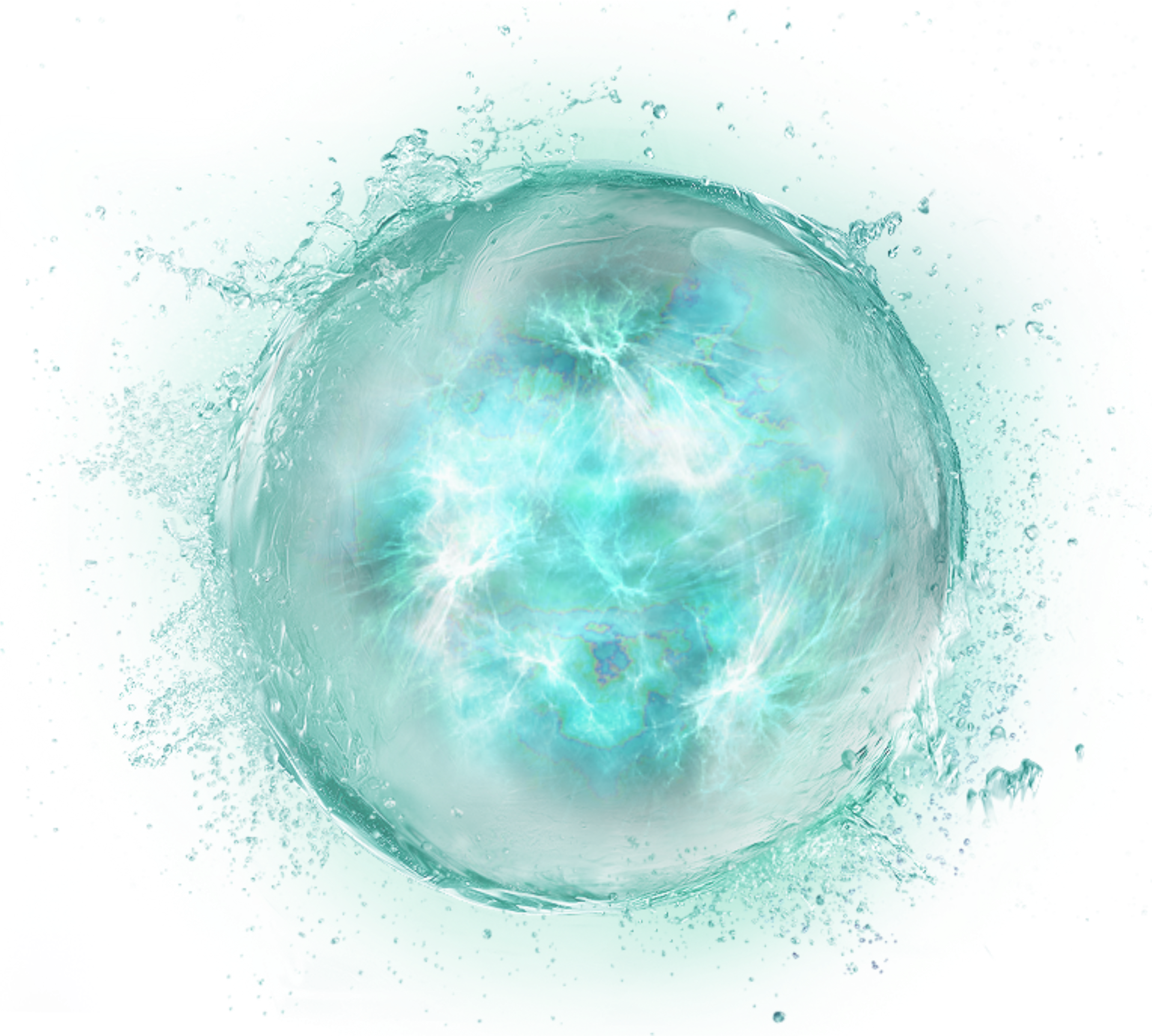 Ethereal Aqua Sphere Bubble