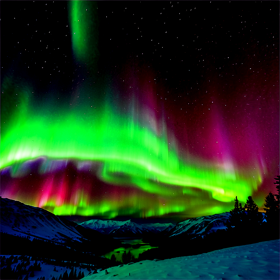 Ethereal Aurora Borealis View Png Jhd