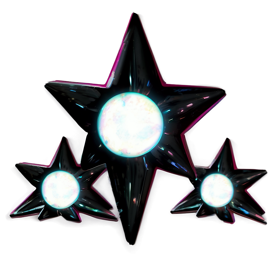 Ethereal Black Stars Png Vyr76