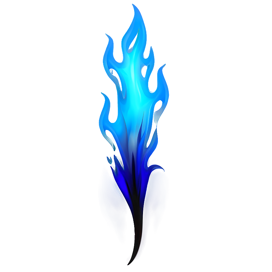 Ethereal Blue Flame Pattern Png 06202024