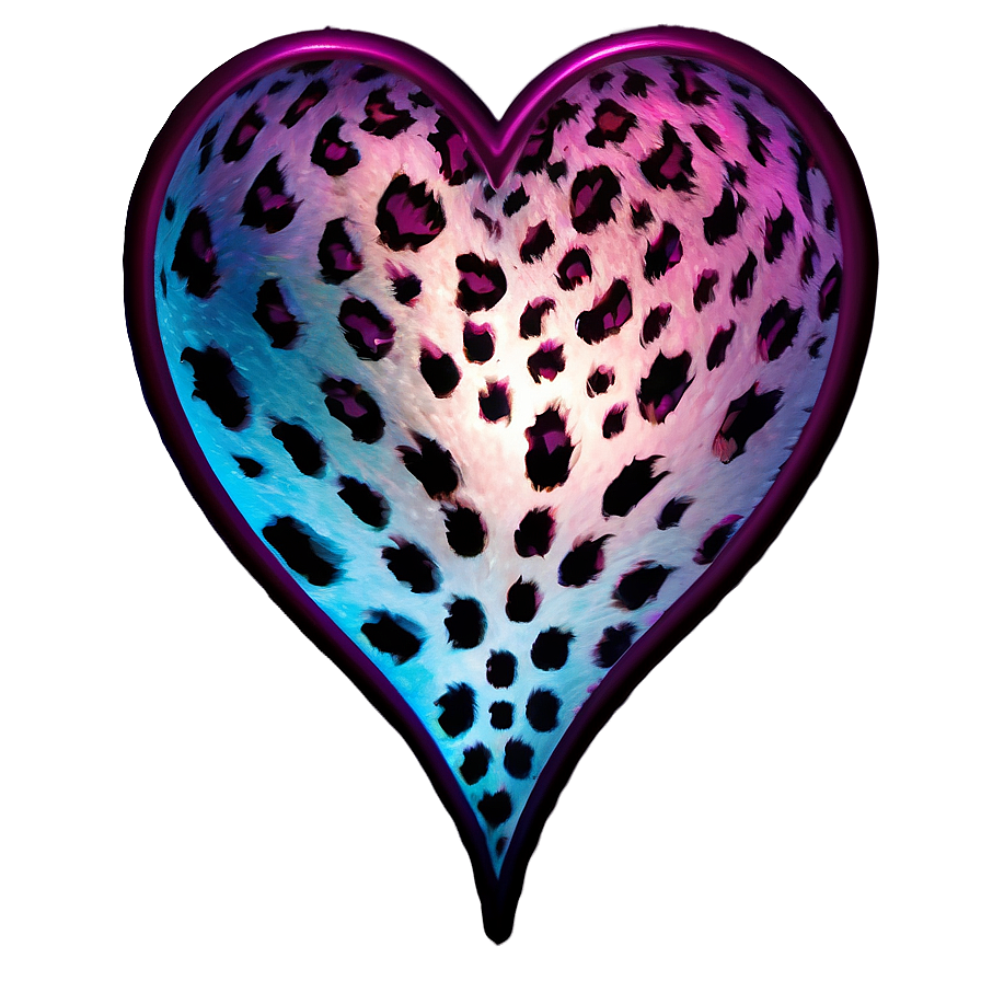 Ethereal Leopard Heart Png 06282024