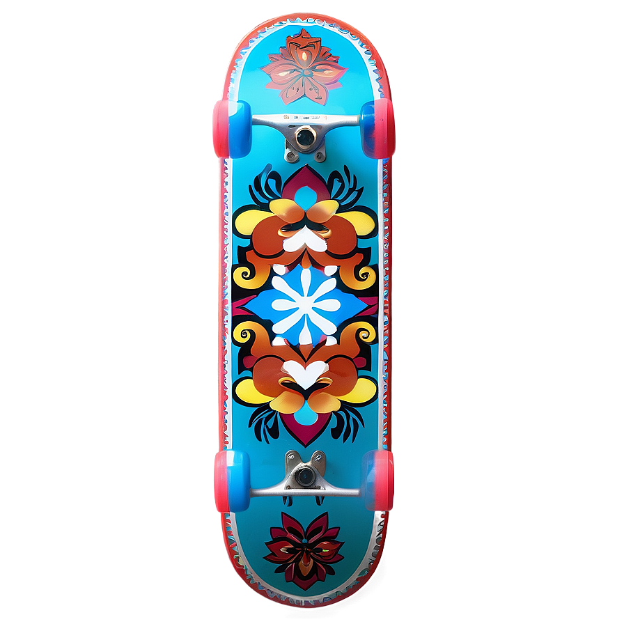 Ethnic Skateboard Deck Decoration Png Aqa63