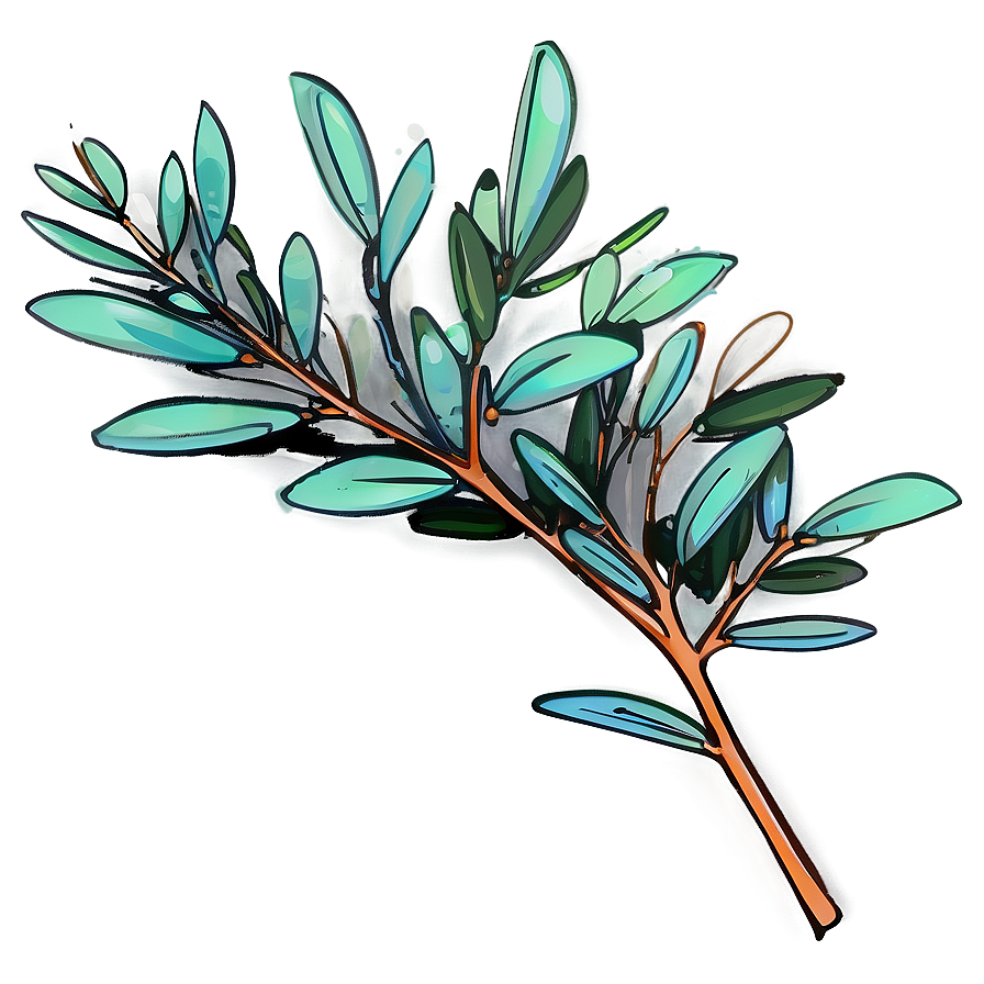 Eucalyptus Leaves Sketch Png Qiv