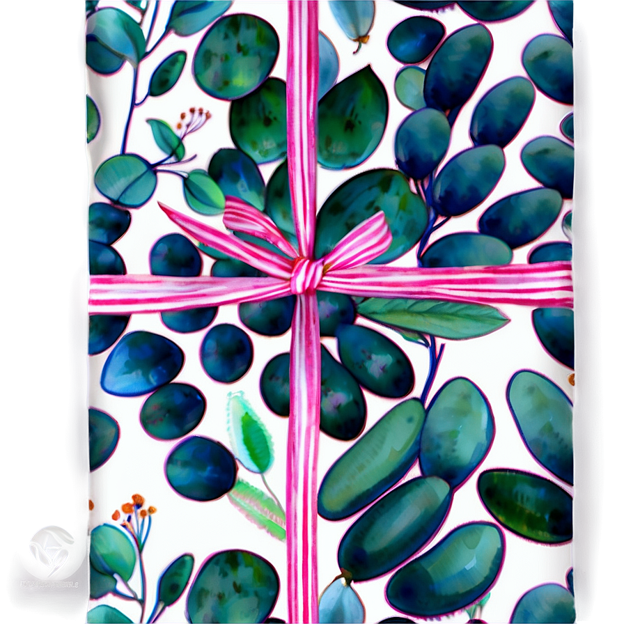 Eucalyptus Watercolor Gift Wrap Png Iwn