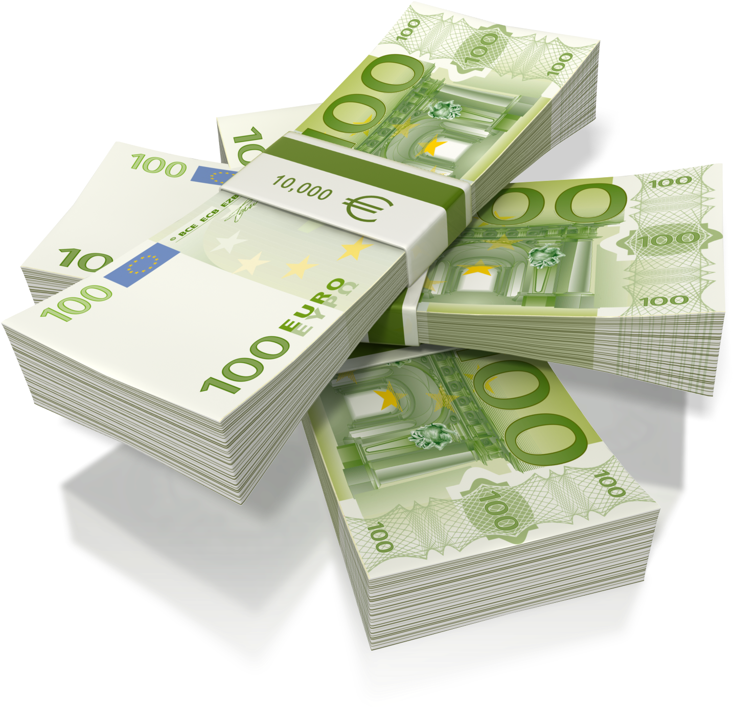 Euro Currency Stacks3 D Render