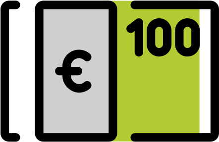 Euro Currency Symbol100 Bill Graphic