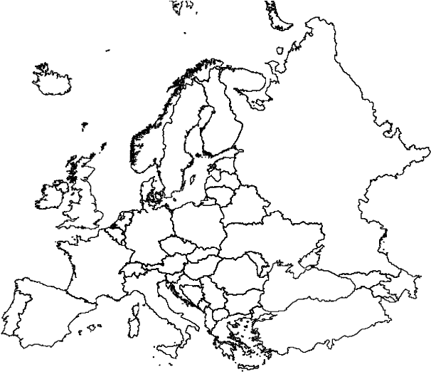 Europe Outline Map