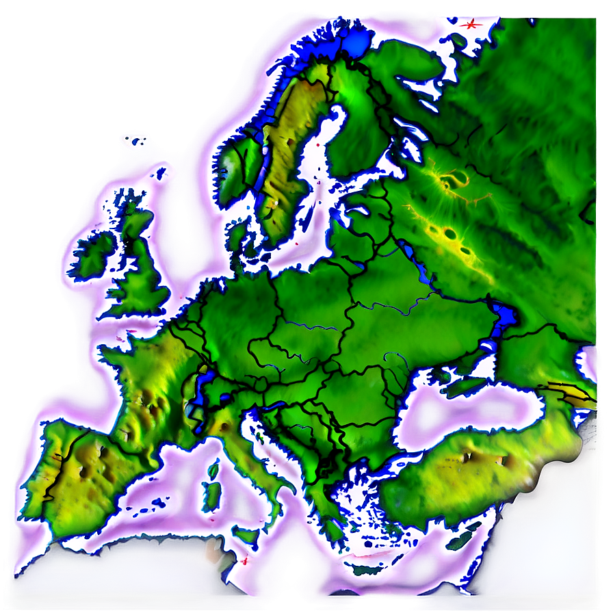 Europe Topographic Map Png 58