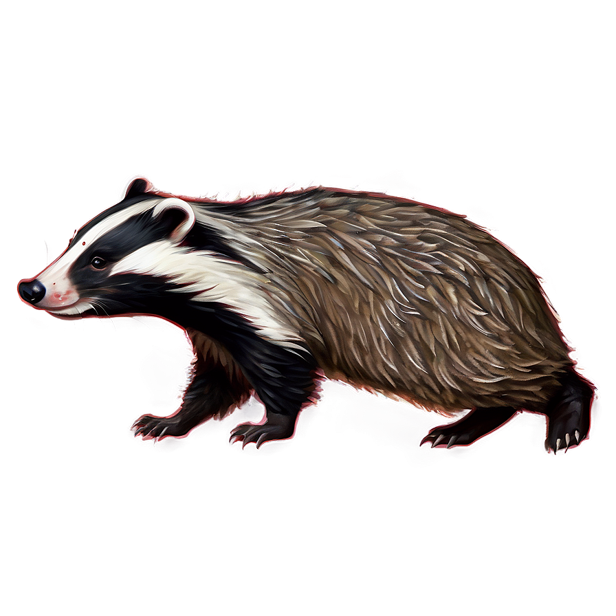 European Badger Illustration Png Pxg